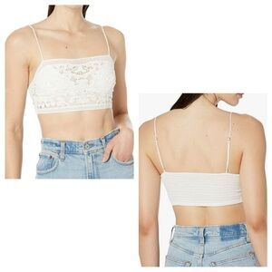FREE PEOPLE - FP ONE LYRA BRALETTE IN white large white lace crochet boho